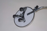 12" Delux Convex Inspection Mirror W/wheels And light